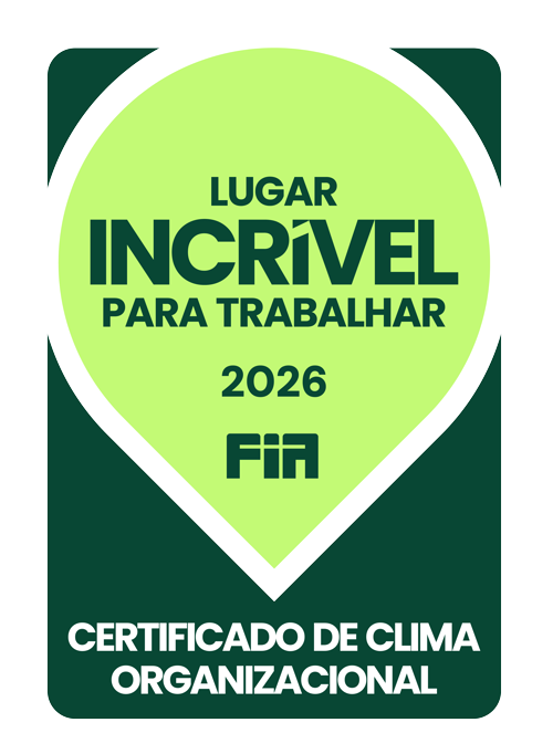 Selo FIA 2026 · Lugar Incrível para Trabalhar · Certificado de Clima Organizacional